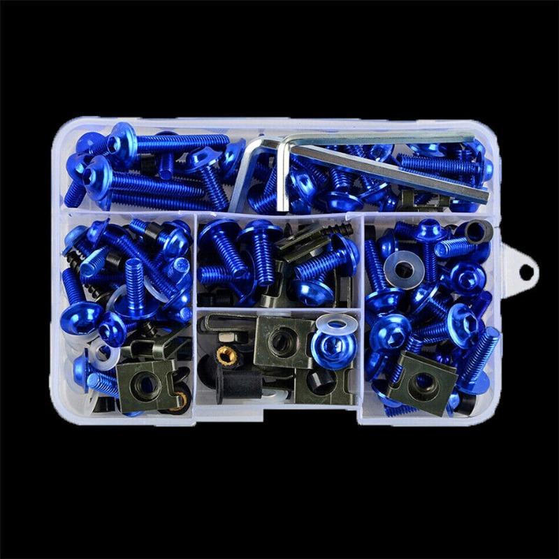 177PCS Motorcycle CNC Alloy Fairing Bolt Screw Nut Kit For Suzuki GSXR 600 750 1000 K1-K8 Kawasaki Z750 Z900 Z1000 Z800 400 300