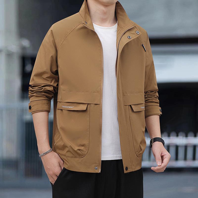 Men's Trendy Cotton Padded Jacket - 2025 Autumn/Winter, Warm, Windproof, Stand Collar, Versatile Outerwear for Youth.