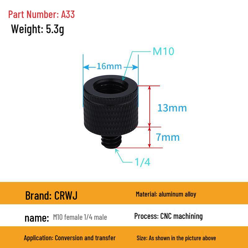 Multi-Size Conversion Screw Adapter for Camera & Projector Brackets