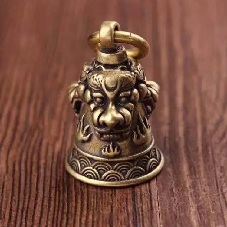 Buddhist Prayer Keychain Bell Accessory Crafted In User Friendly Metal Material Fashionable Key Accessories