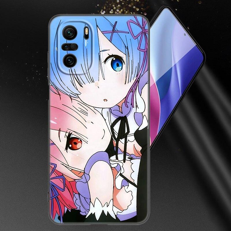 Anime Cute REM Phone Case For Xiaomi Mi POCO X3 NFC GT M4 M3 12 11T 10T Pro A3 11 Lite NE 5G 12X 11i F3 Soft TPU Black Cover