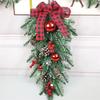 Christmas Flocking Wreath Floor Hanging Staircase Wreath Decoration Pendant Christmas Interior Nordic Home Scene Arrangement
