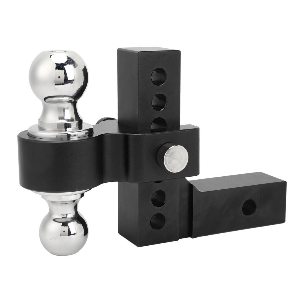 Adjustable Trailer Hitch 6in Drop Rise 12500LBS Capacity Stainless Steel for 2in Heavy Truck GTW Traction Hook Receiver