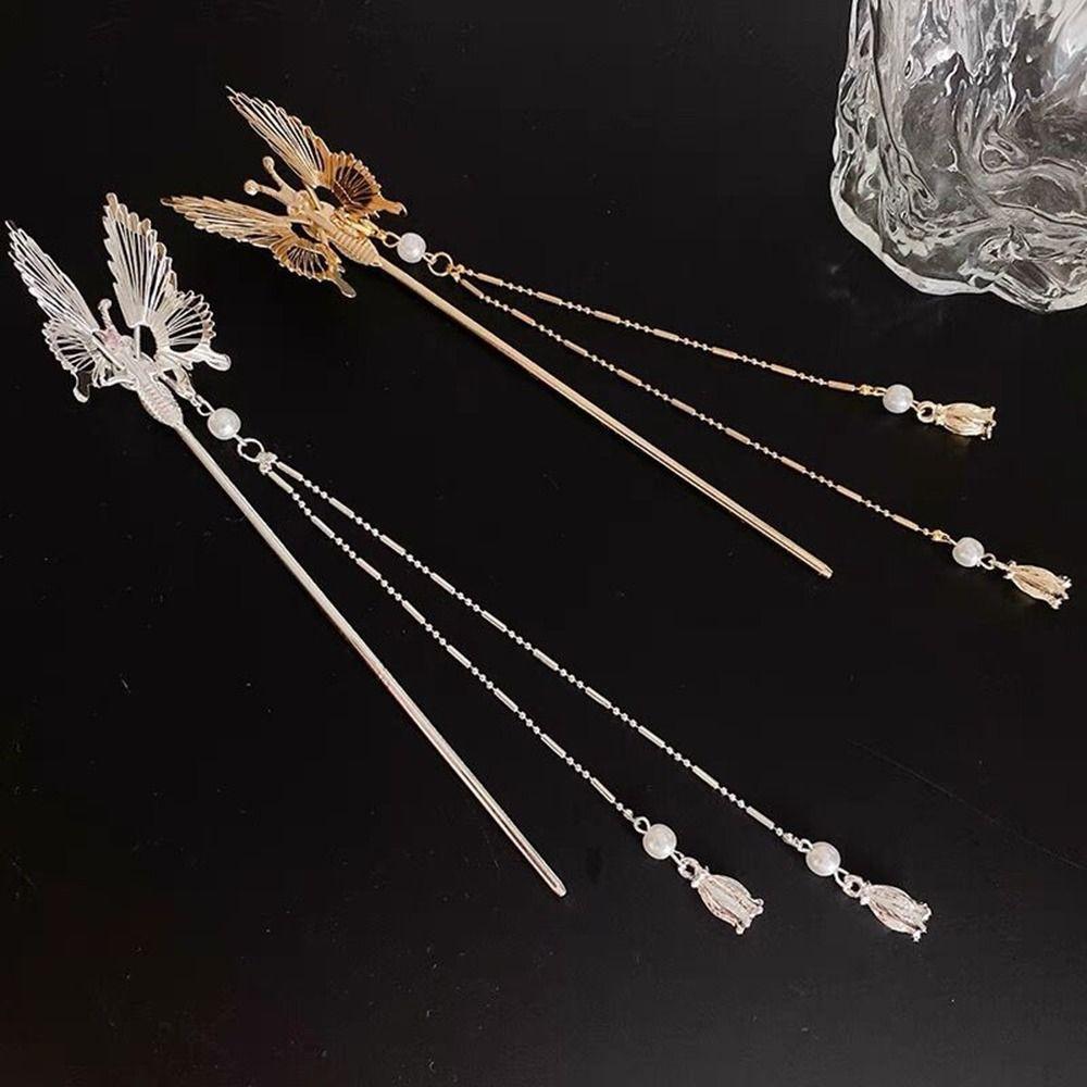 

Женские движущиеся летающие дисковые аксессуары для волос вилка для волос бабочка шпилька для волос в китайском стиле silver-hair clip