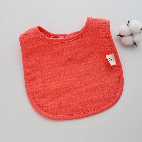 

23*23cm 6-Layer Pure Cotton Bibs Burp Cloths Super Soft Absorbent Newborn Burp Cloths Solid Color Drooling Bib for Infants Baby One Size