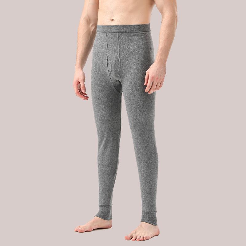 Men's Slim Fit Pure Cotton Warm Trousers - 100% Cotton, Plus Velvet, Ideal for Autumn and Winter