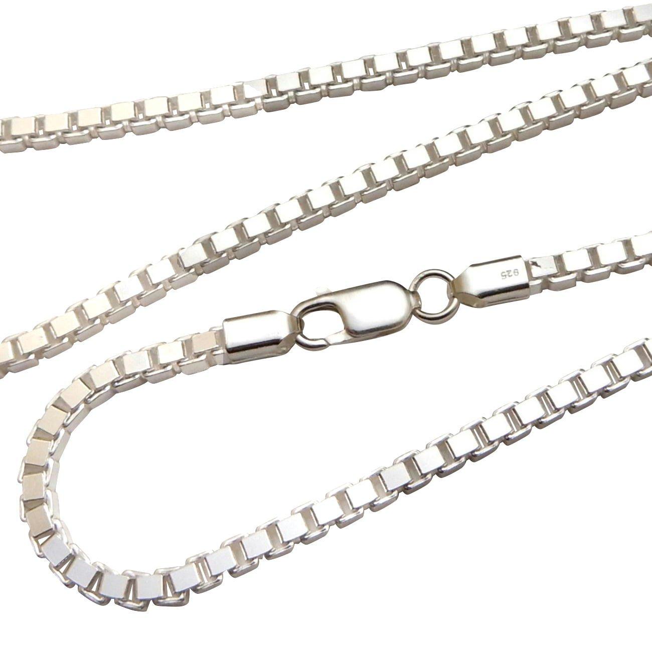 

points Extra Thick 55cm 925 Silver Venetian Necklace Necklace Silver Chain Silver Necklace Chain Necklace Accessories Chain Thick [100 market] 3.5mm
