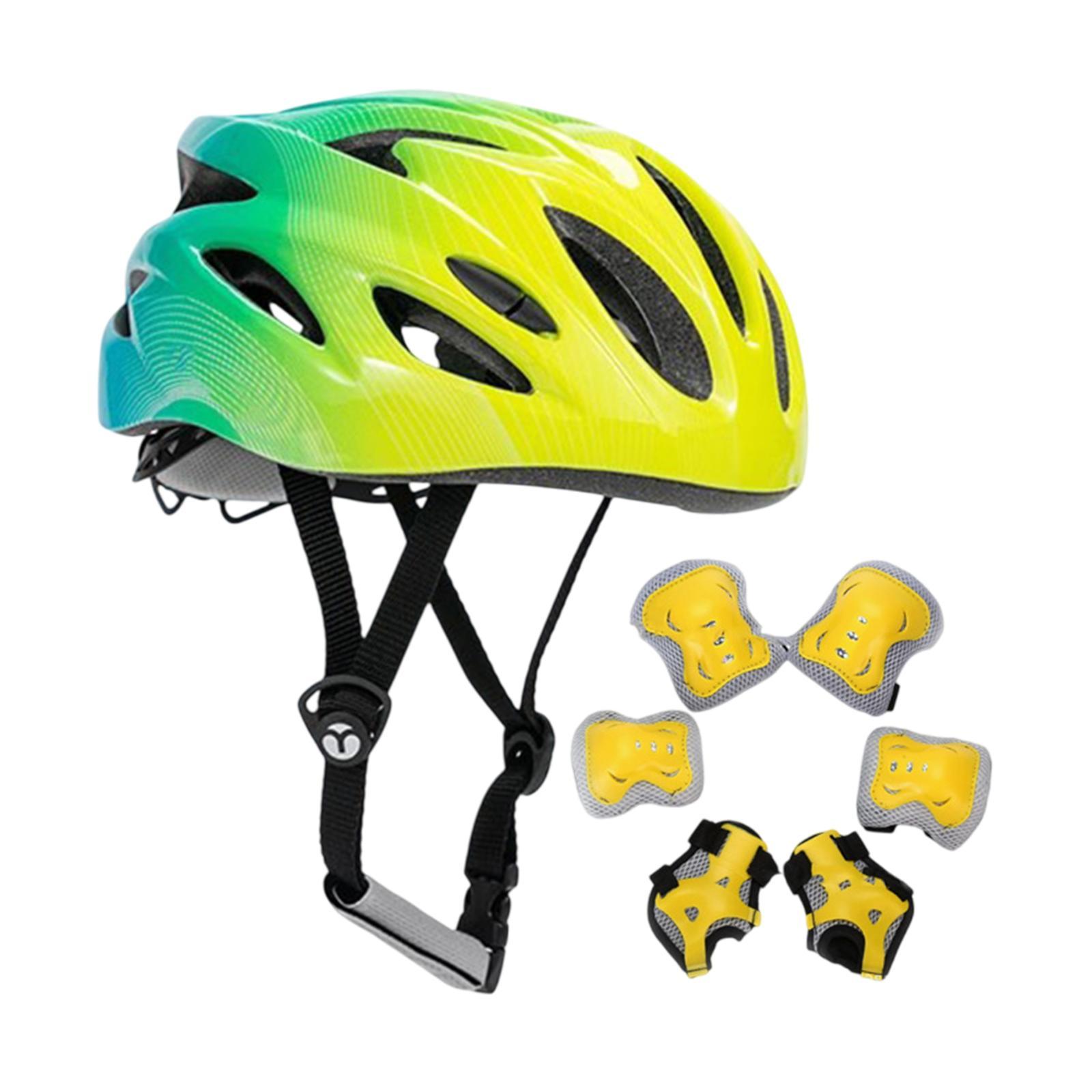 

Kids Bike Helmet Gift with Wrist Guards Equipment Lightweight Skateboard Helmet for Bicycle Roller Skate Sports Skateboard Boys зелений