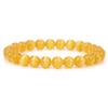 Bracciale con perline di occhio di gatto da 8 mm, bracciale con perline rotonde in pietra naturale, bracciale con perline di quarzo occhio di gatto liscio, gioielli da uomo e da donna.