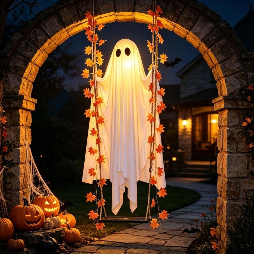 Simulation Spooky Ghosts Swing Spooky Hanging Swing Ghost Decor For Indoor Outdoor