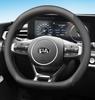 Genuine Leather Steering Wheel Covers for Kia K5, Sportage, K4, K3, Sorento, KX5, KX7, Carnival, and Forte.