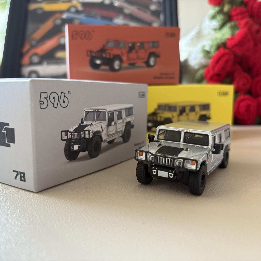 596 1/64 Hummer H1 Armored Car Alloy Car Diecasts & Toy Vehicles Car Model Miniature Scale Model Car For Children