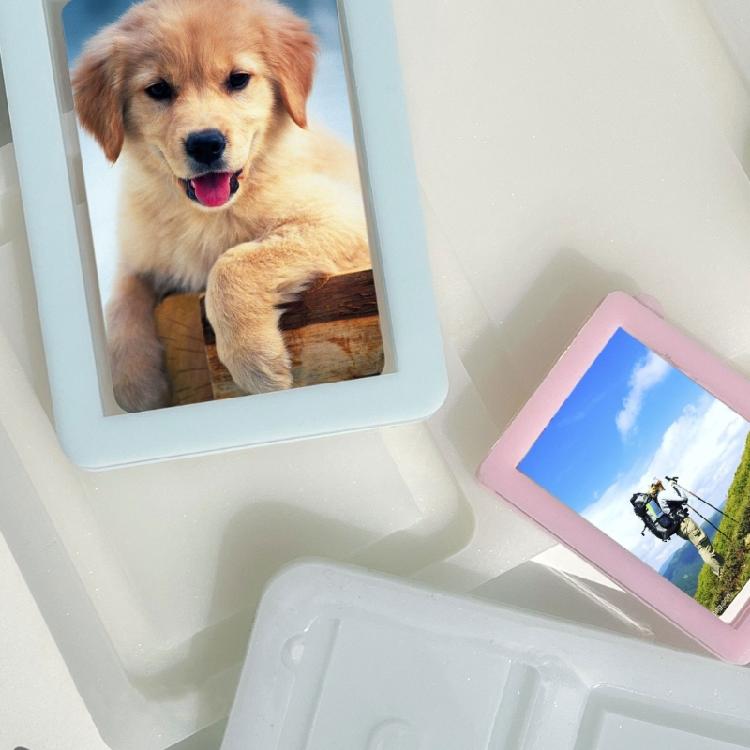 Geometry Mirror Quicksand Photo Frame Epoxy Mold for DIY Craft Decorative Mould