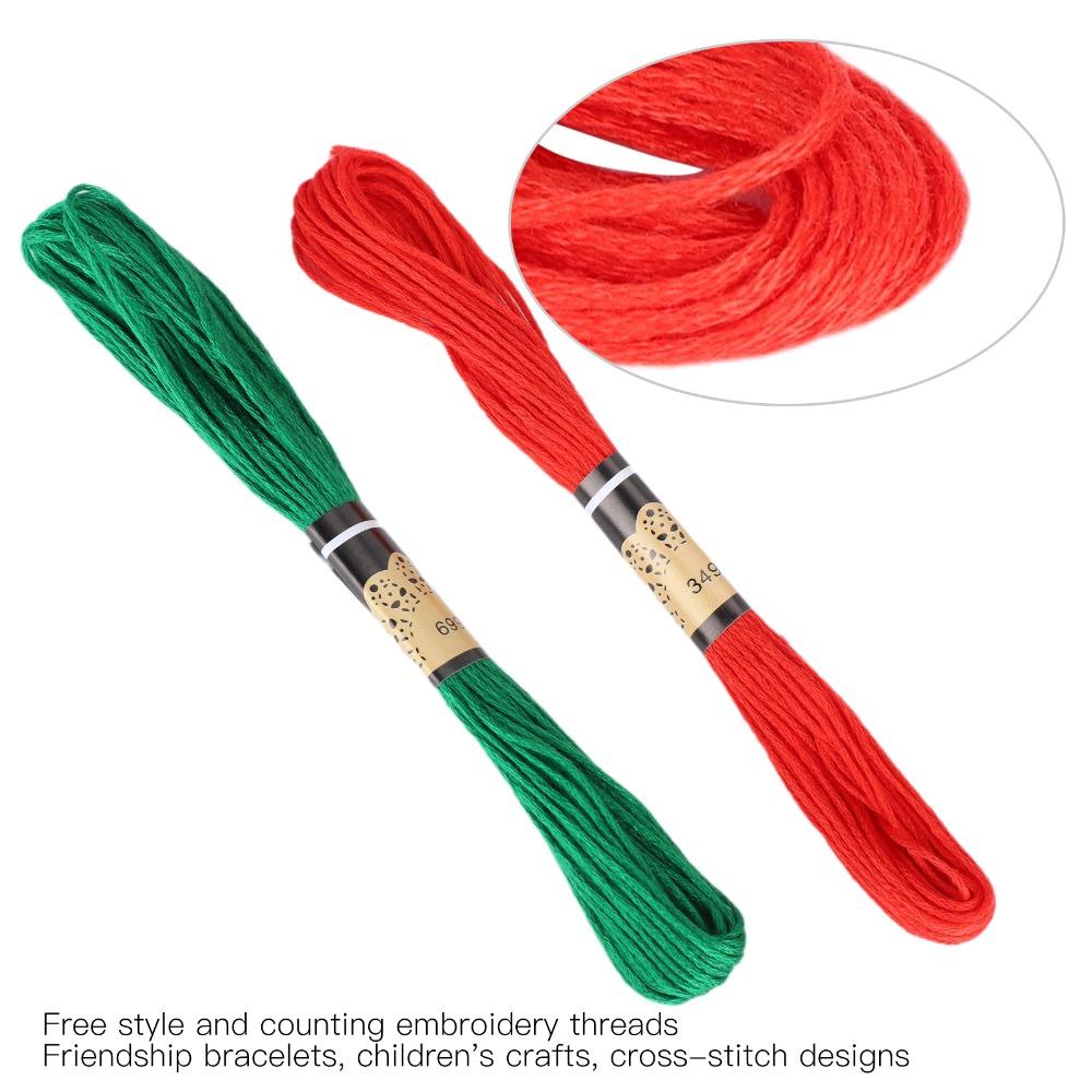 100pcs Rainbow Color Cross Stitch Floss Polyester Cotton Craft Floss Embroidery Thread  Embroidery