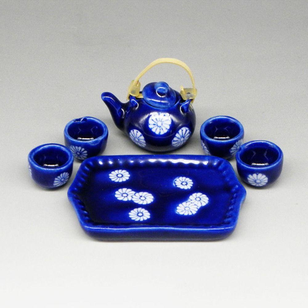 High Quality Mini House Accessories Ceramic 10 Styles Desk Top Pocket Tea Set for 1/6 BJD /1.5" Barbie /Blythe