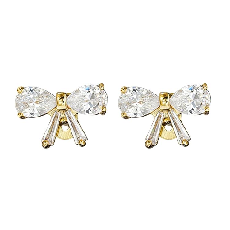 

Fashionable Sparkling Crystal Embedde Earphone Clip Compactly Alloy Design For Trendy Audios Gear Enhancement Decors золотий