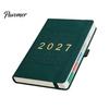 Business Notebook with Pen Holder 2027 English Weekly Planner A5, 320 Page Schedule Elastic Academic Calendar for School Band & Holder, Yearly