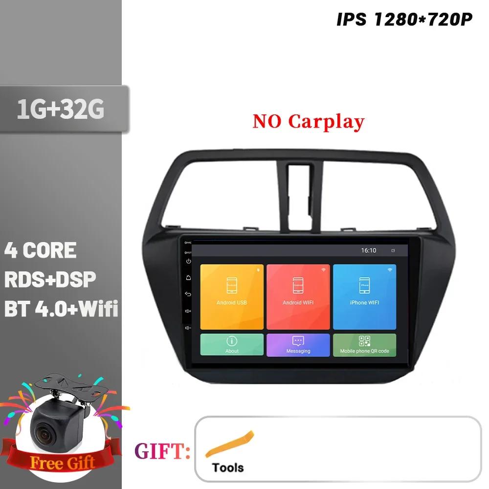 Car Radio Multimedia Player Navigation Wireless CarPlay Android 14 For Suzuki SX4 2 S-Cross 2012-2016 Head Unit Screen Stereo