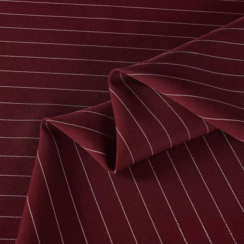 100/300/500cm Vertical Stripe Fabric Wrinkle Resistant Drapable Professional Suits Pant Dresses Office Apparel Textile Fabric