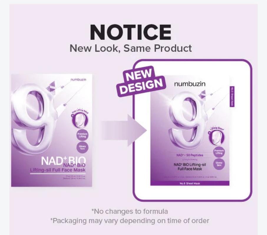 NUMBUZIN Nr. 9 NAD Bio Lifting Full Cover Gesichtsmaske