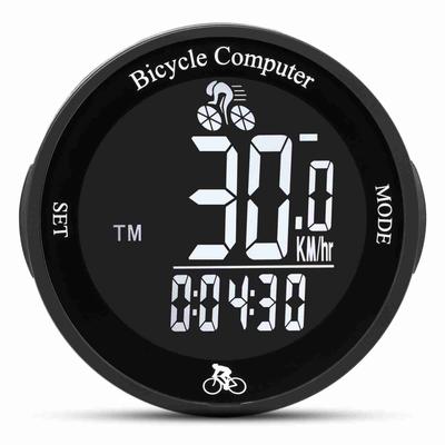 Computer de bicicletă LED Iluminare de fundal Multifuncțional Rotund Wireless Computer de ciclism Odometru de ciclism