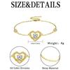Elegant Gold Plated Heart Charm Bracelet Women Minimalist Zirconia Accent Fashionable Daily Wear Gift