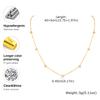 7 Heart-shaped White Zircon Necklace for Women,Gold Plated Stainless Steel Flat Rolo Chain Choker Necklaces,Fashion Jewelry Gift