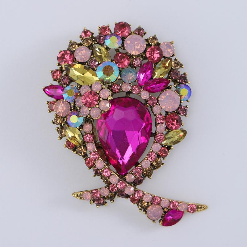 

Высококачественная роскошная брошь из хрустального стекла, модная одежда для темперамента, сплав, стразы, корсажная булавка, ювелирные изделия