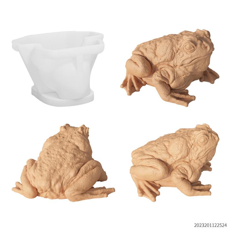 Krötenform Tier Frosch Harzgussform Harzherstellung Silikon für Kerze Heimdekorationsform 3D Tier Kerzenherstellung Formen