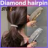 Exquisite Diamond Hairpin Elegant Temperament Clip Stylish Ponytail Buckle Fashion Headpiece for Women