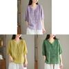 Cotton Embroidered Womens Short Sleeve Blouse For Summer Casual Wear