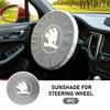 For Skoda Summer Car Steering Wheel Anti-Heat Sun Shade Cover Rapid Octavia Derivative Enyaq-iV VisionS Yeti Scala xknp33