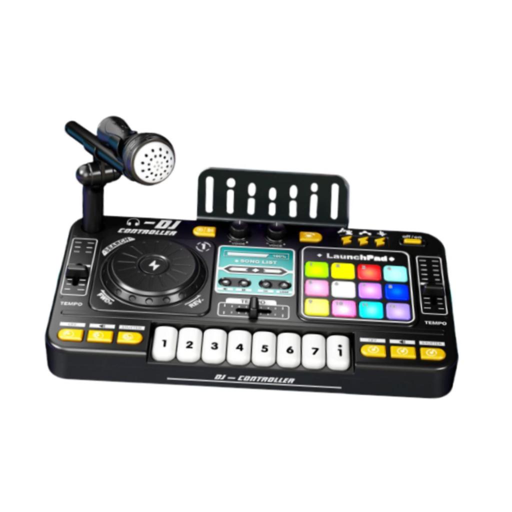 Kids DJ Mixer Toy Party Table Instrument with Lights and Effect Controller for