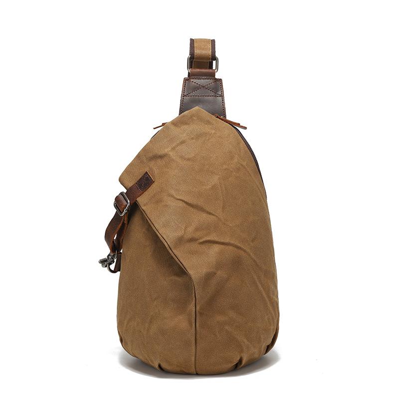 

Мужская дорожная сумка кроссбоди из вощеного холста и коровьей кожи высшего слоя хаки