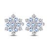 925 Silver Jewelry Women Fashion Cute Tiny Clear Crystal Cz Stud Earrings 