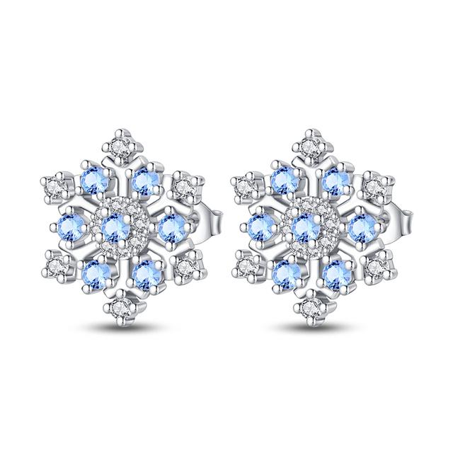 925 Silver Jewelry Women Fashion Cute Tiny Clear Crystal Cz Stud Earrings 
