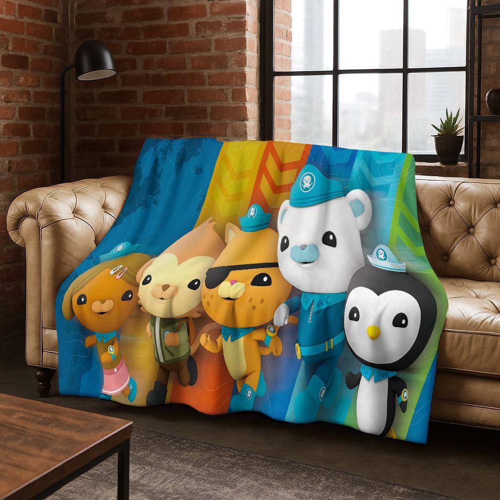 26 Stil Octonauts Barnacles Cartoon Flanell Decke, Warme und Gemütliche Weiche Überwurfdecke für Zuhause Schlafzimmer Bett Sofa Abdeckung Kinder Geschenk