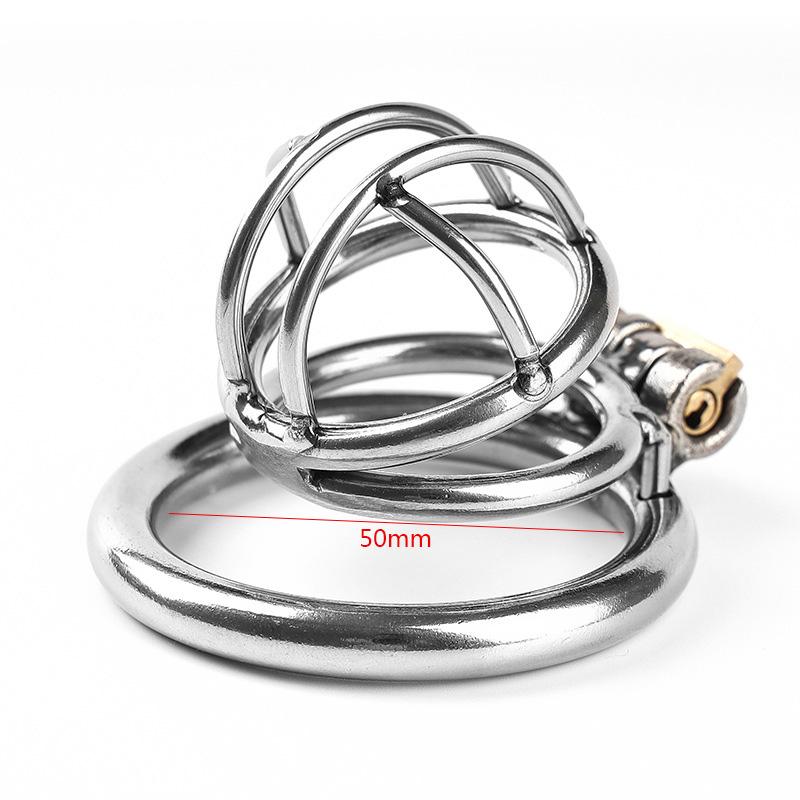 MoDi Kleines Penisschloss für Männer, Peniskäfig aus Edelstahl, Keuschheitsgürtel, Penisschloss, erotische Bondage, Treue für den Ehemann, großer Peniskäfig aus Metall