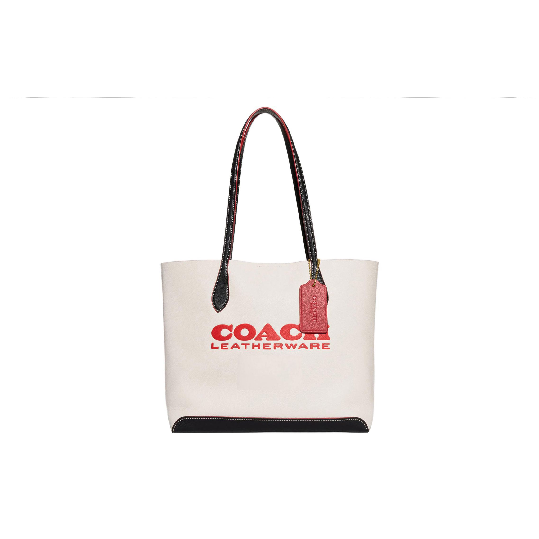 

Coach Kia 31 Snap Closure Interior Zipper Pocket Natural Pebble Leather Tote Bag Women tote bags White CE734-B4CAH Basic Set (Bag+Dust Bag)