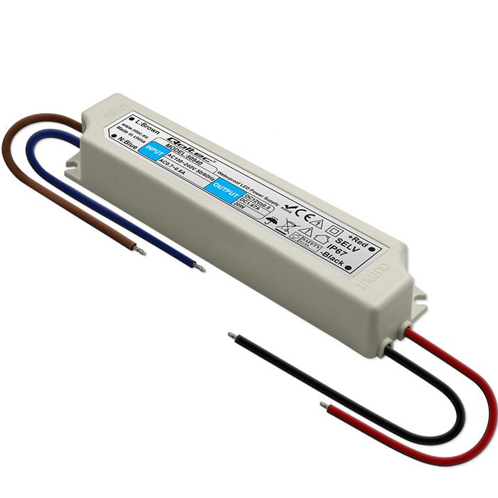 Qoltec LED Impulse Power Supply IP67 | 20W | 12V | 1.6A | Waterproof | White