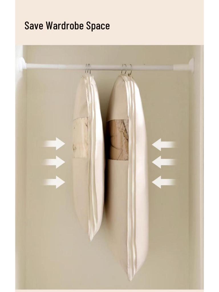 Down Jacket Dustproof Compression Hanging Bag - Wardrobe Clothing Cover