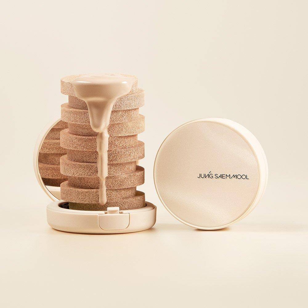 JUNGSAEMMOOL Skin Nude Cover Layer Cushion 14g (including Refill 14g) + Ampoule 5ml X 2 + Nude Foundation 5ml