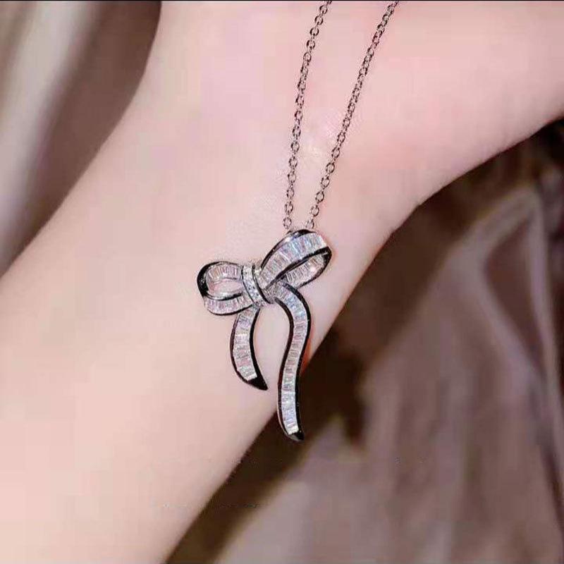 Women s Bow Clavicle Necklace – Xiaohongshu Douyin Internet Celebrity Style, Simple Fashion Accessory банта