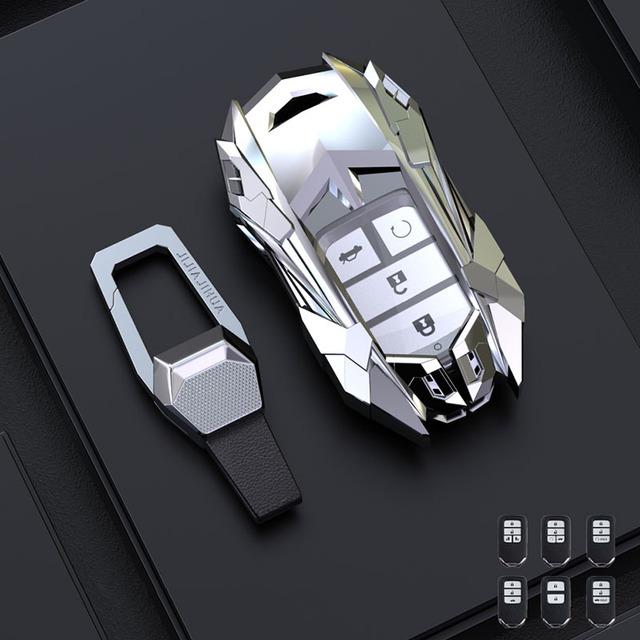 

New Zinc Alloy Car Remote Key Case Cover For Honda Crv Pilot Accord Civic Fit Freed Car Accessories