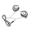 1.2m Wired Headphone with Microphone 3.5mm Ear-Hook Headphone for Radio Podcast Laptop MP3 Headphone Clip on Ear Design