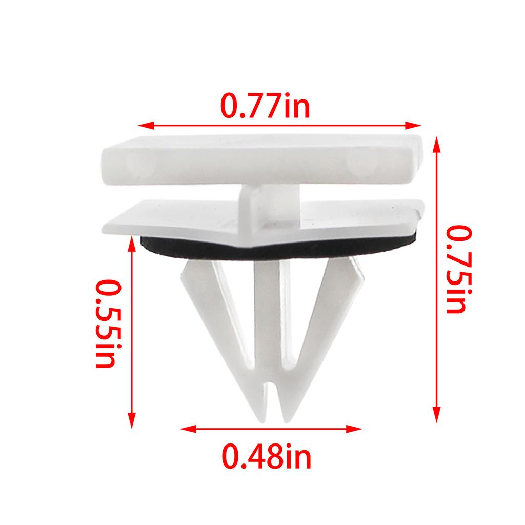 100X nylon white Rocker Panel Moulding fasteners Car Clips for Chevy