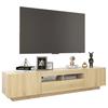 Vidaxl Szafka Tv Z Oświetleniem Led, Kolor Dąb Sonoma, 180X35X40 Cm