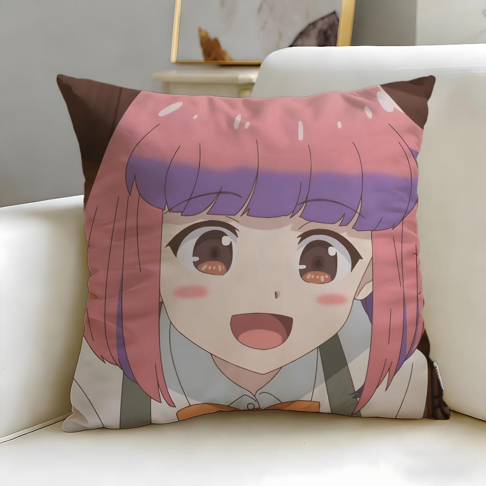 anime Lets Make a Mug Too Cushion Cover Soft EasyWash Pillow Case Versatile for Couch Bed Travel and Office