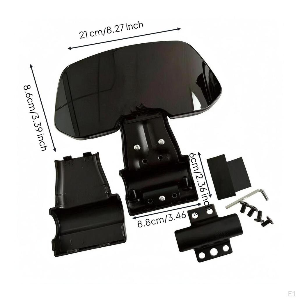 Padded Rear Backrest Waterproof WearResistant Black