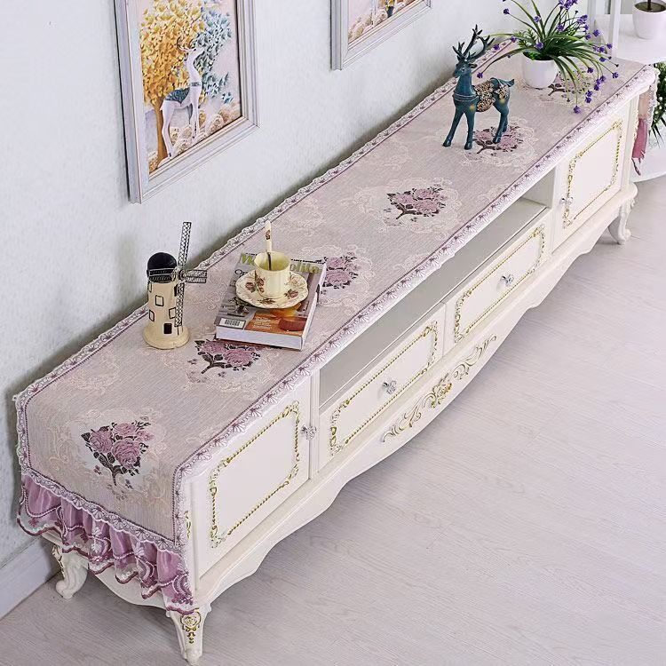 Europäischen Tv-schrank Abdeckung Tuch Tisch Flagge Quaste Tischdecke Tischläufer Haushalt Tv Arche Staubdichte Abdeckung Kommode Tuch